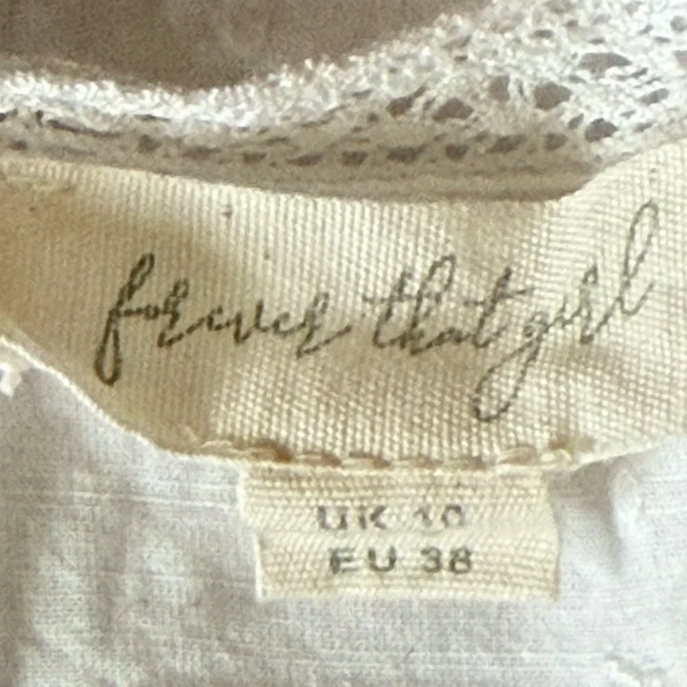 Anthropologie‎ White Puff Sleeve Ruffled Blouse Sz 10